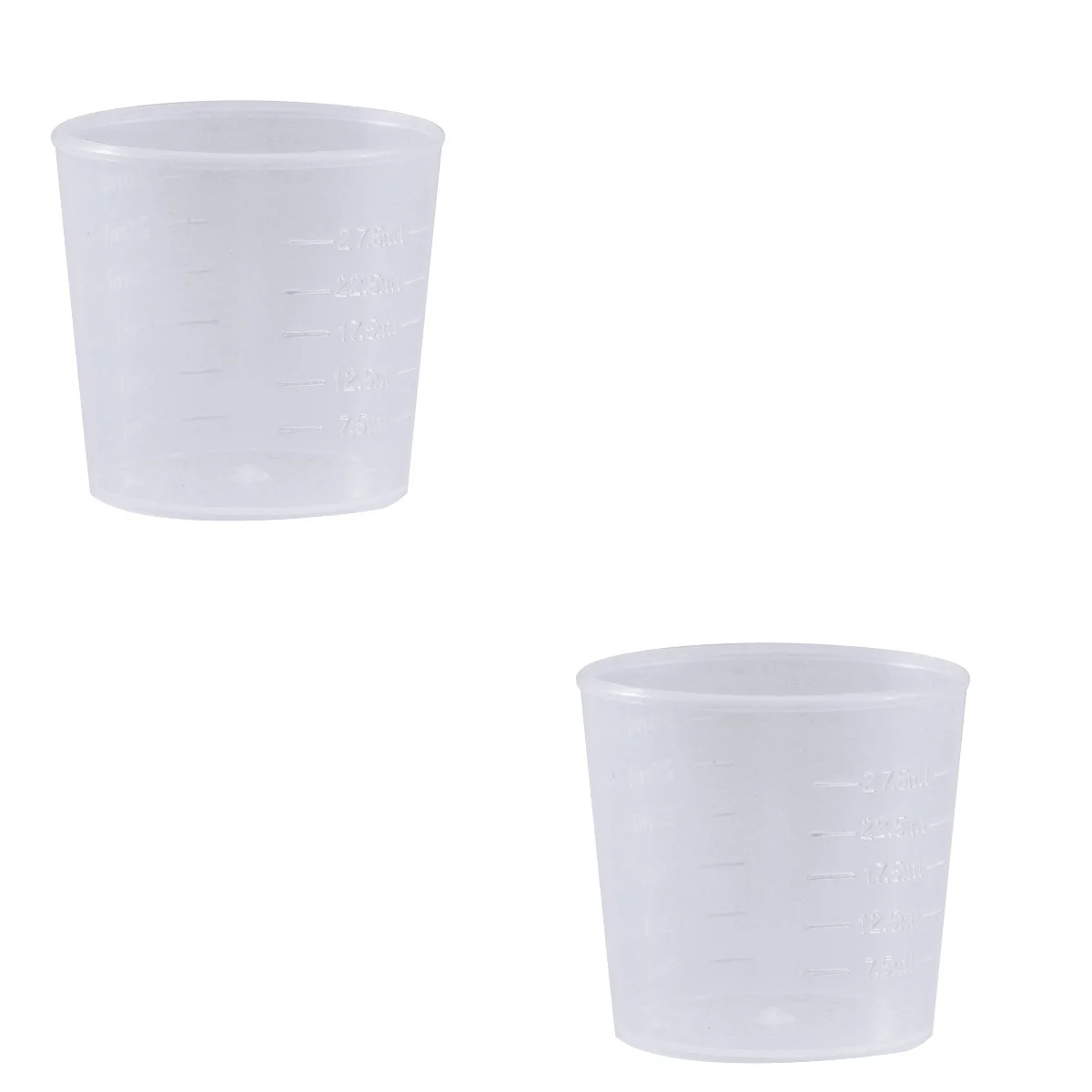 

100 pcs 30ml Plastic Graduated Cups Measuring Scale Cups Transparent Liquid Container for Mixing Paint Stain Epoxy Resin