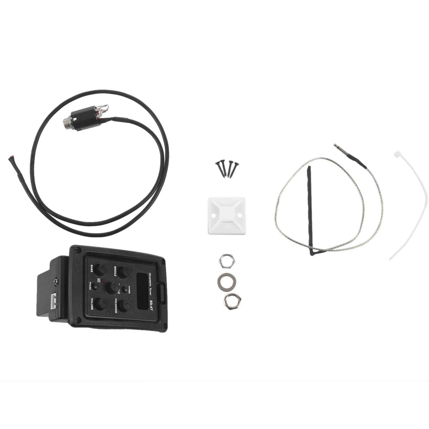 EQ-4T 4-полосный предусилитель EQ с тюнером для акустической гитары ЖК-тюнером и