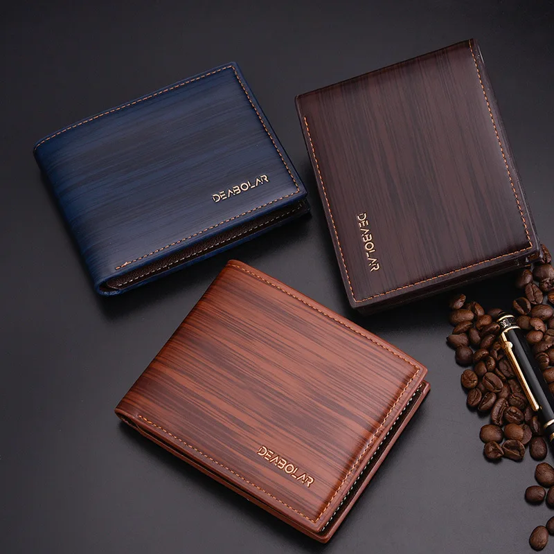 Женский кошелек коричневого/синего/кофейного цвета мужской короткий для