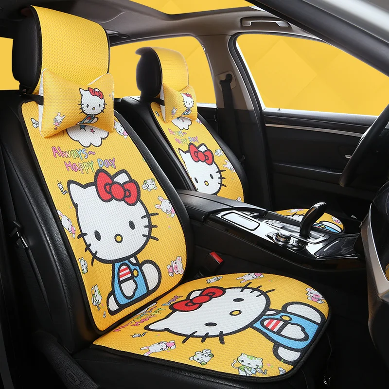 

7Pcs/set Kawaii Hellow Kittys Spongebobs Sanrio Plush Cartoon Cute Five Four Seasons General Motors Seat Cushion Toys for Girls