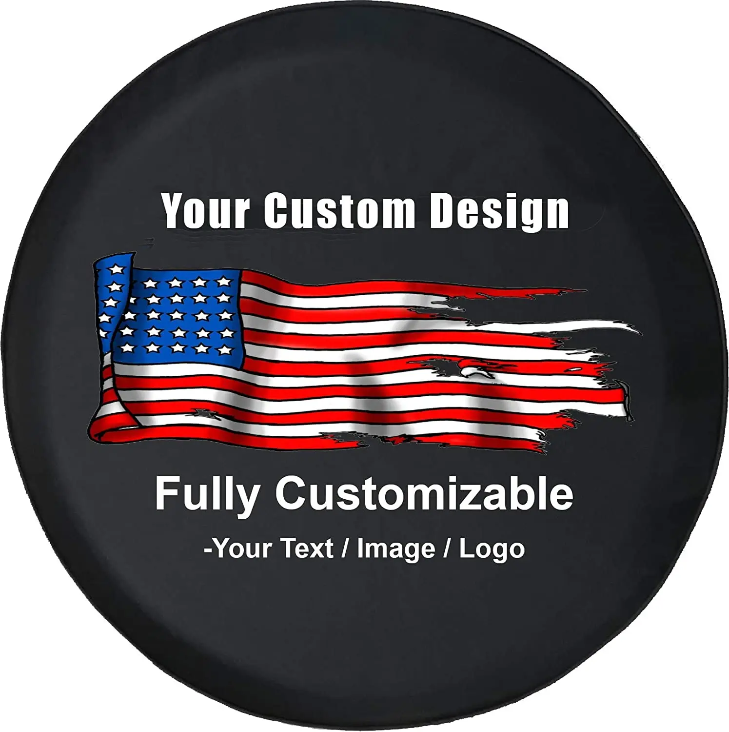 

American Unlimited Custom Spare Tire Cover Your Design Full Color Personalized Tire Cover Universal Fit SUV Camper Accessories