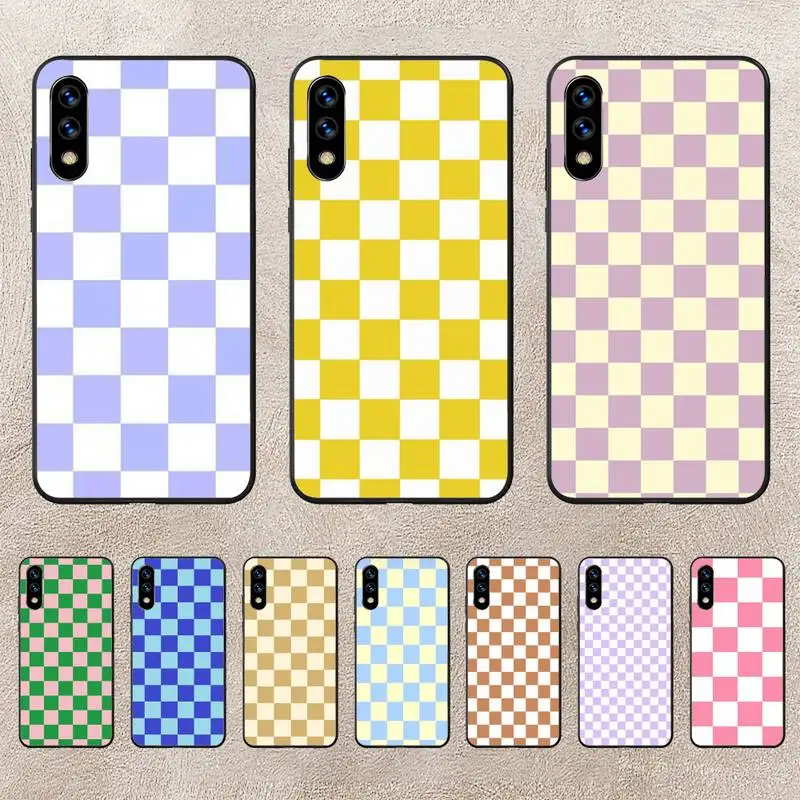 

Checkerboard Plaid Checked Phone Case For Huawei P10 P20 P30 P50 Lite Pro P Smart Plus Cove Fundas