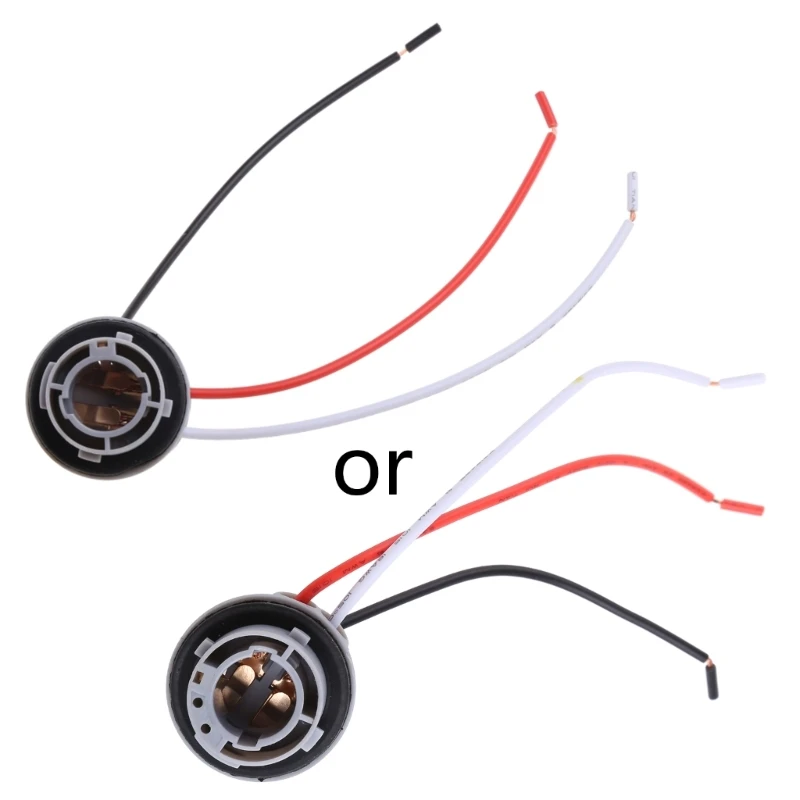 

1157 Bulb Car Brake light Socket P21/5W Power Adapter Plug BAY15 Holder Harness 1157 Bulb Socket for Brake Light