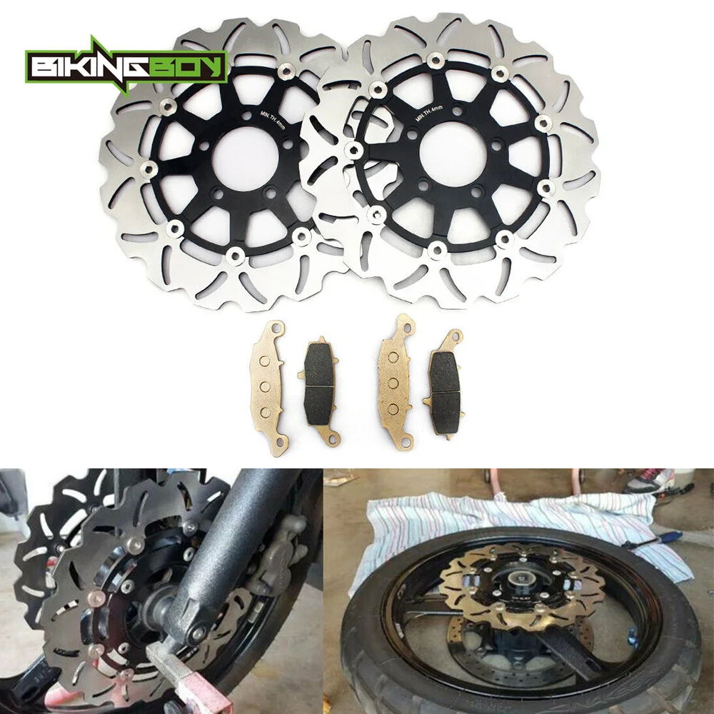 Передние тормозные диски BIKINGBOY роторные колодки для Suzuki V-Storm DL 650 04-06 1000 02-13 12 11 10 09