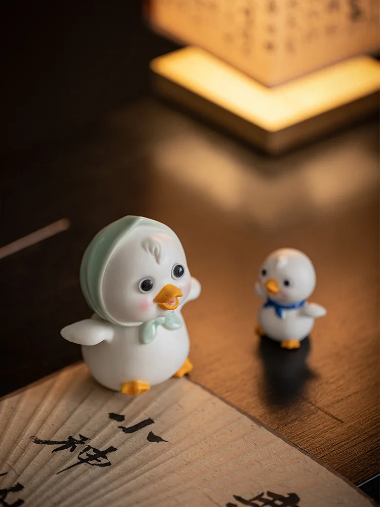 Керамический чайный домашний питомец креативный чай с милым утенком скульптура