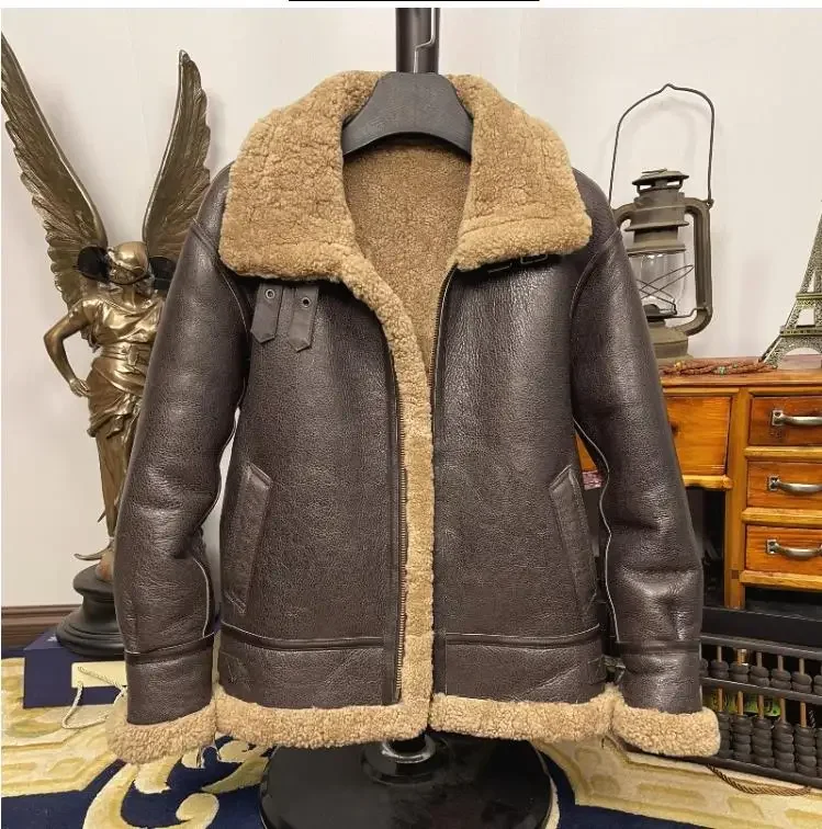 LNY shop.100% Натуральная мужская меховая куртка. Мужское зимнее теплое плотное