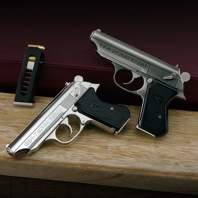 

Miniature Model Gun 1:2.05 China Type 64 Fully Metal Pistol Toy Removable Shell Throwing Cannot Shoot Boy Collection Gift