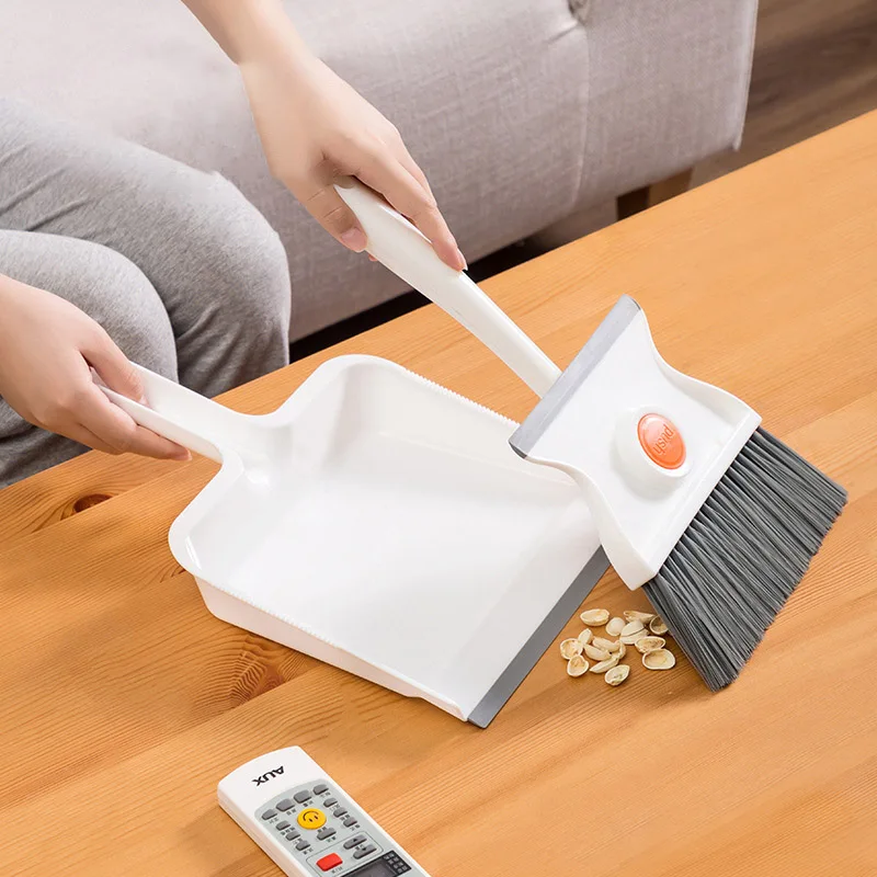 

Non-Stick Soft Hair Cleaning Tool Artifact Living Room Kitchen Floor Desktop Useful Quality Wet Dry Dustpan Broom Set Supplies