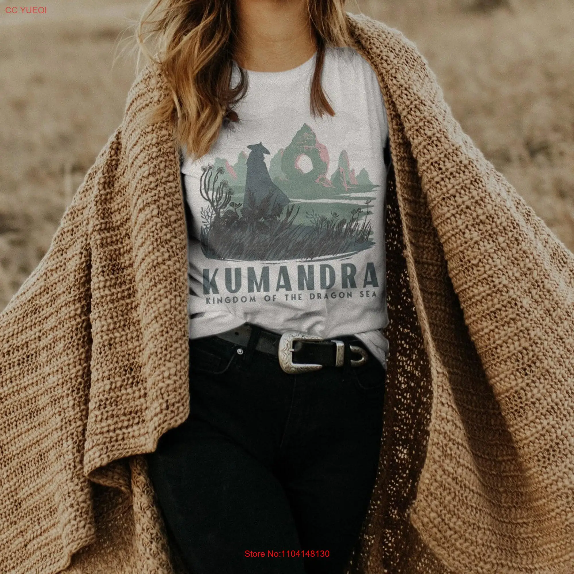 Холщовая футболка Kumandra Bella с длинным или коротким рукавом