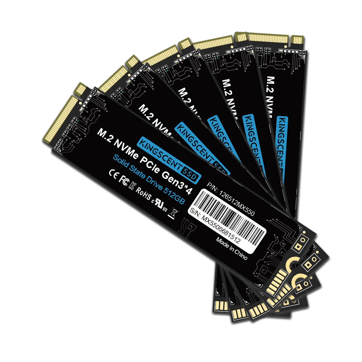 Внутренний твердотельный накопитель KingScent SSD M2 NVMe 128 ГБ 256 ГБ 512 ГБ 1 ТБ M.2 Ssd 2280 для ноутбука, компьютера и настольного компьютера, 2 шт.