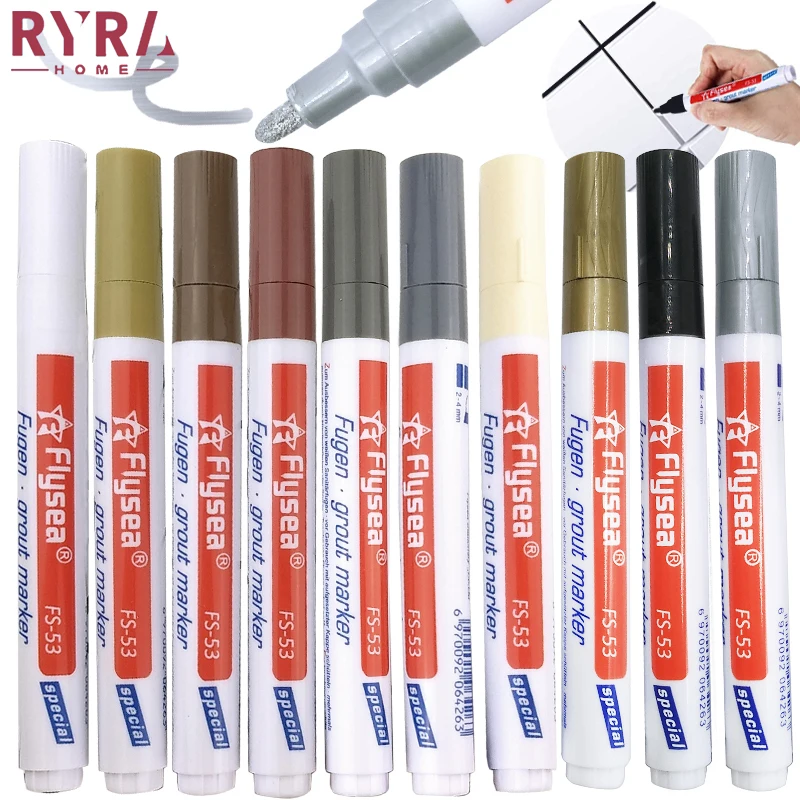 

1 шт. белый маркер для плитки, водонепроницаемая ручка для шва в стене, ручка для плитки, пола, ванной комнаты, инструменты для удаления загрязнений и швов, 7 цветов