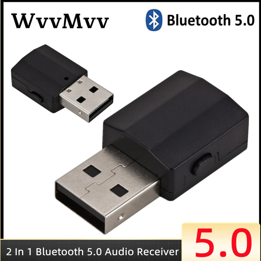 

2 In1 Bluetooth 5.0 Audio Receiver Transmitter Wireless Adapter 3.5mm AUX Stereo Bluetooth Transmitter for TV PC Car Kit Adapter