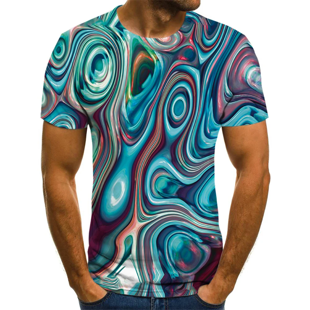 

2022 Summer High Quality T shirt Colorful Sky Space Galaxy Creative 3D Printed Casual Men's Top Graphic Loose Breathable T-Shir