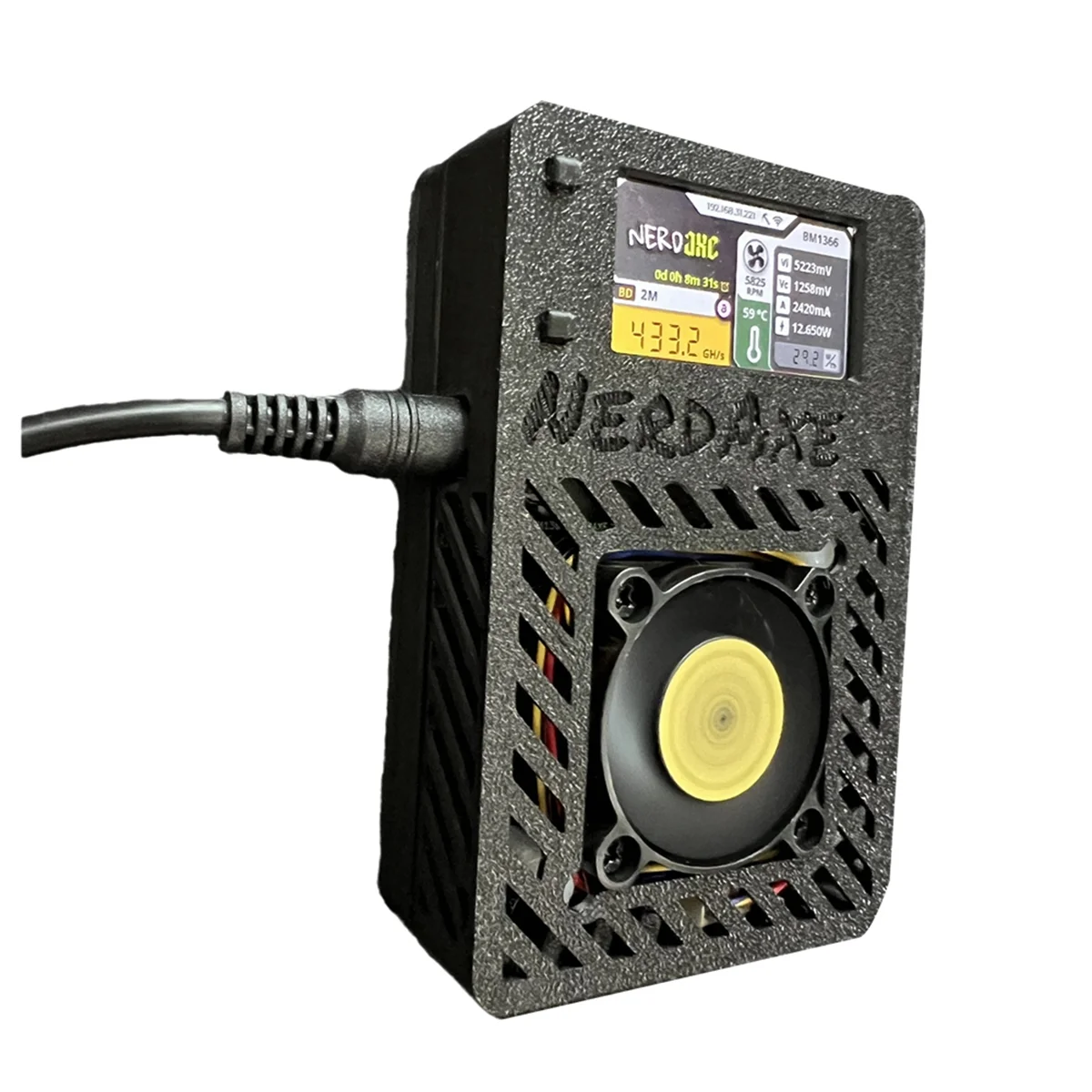 NerdAxe Miner Nerdminer с дисплеем S19XP BM1366 500Gh/S ASIC Bitaxe Bitcoin Micro-Miner Лотерейный майнер BR PLUG A