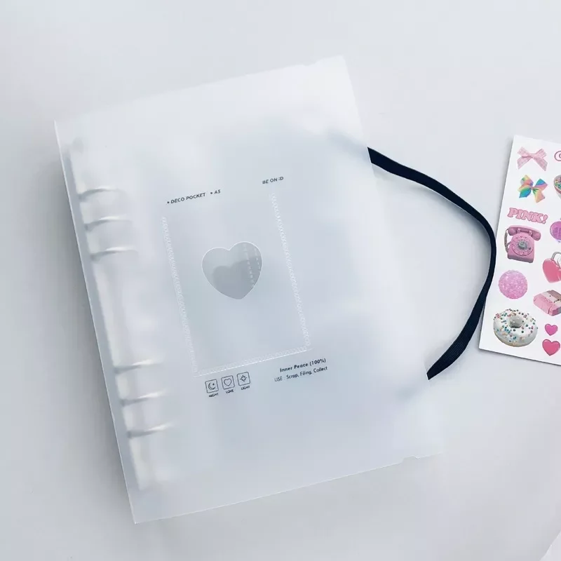 

Водонепроницаемые полипропиленовые Матовые прозрачные папки для блокнотов A5, папки для записей, папки для записей с шестью отверстиями, оф...