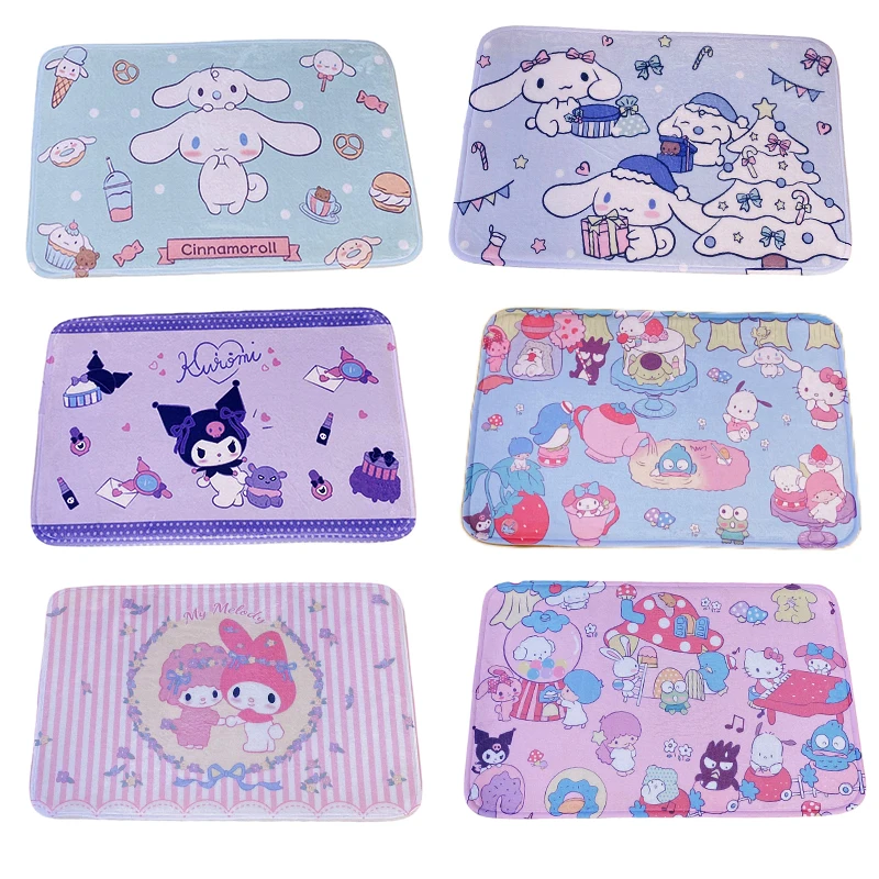 

Kawaii Cinnamorol Kuromi Onpompurin коврик с рисунком Mymelody симпатичная спальня оттоманка кухня ванная комната Противоскользящий впитывающий оттоманка