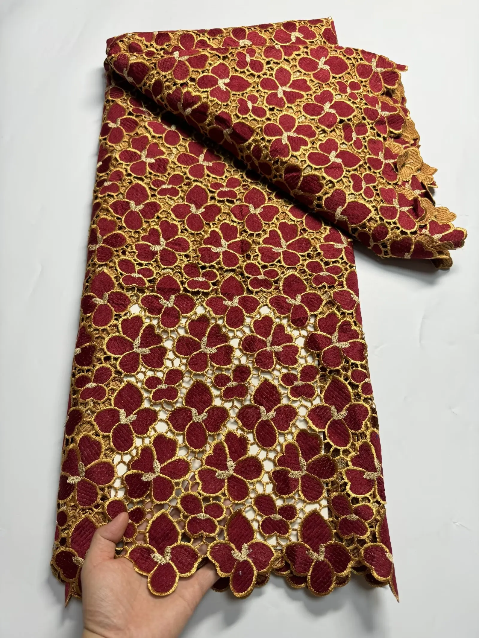 Африканский шнур кружевная ткань желтые кружевные гипюровые ткани высокое