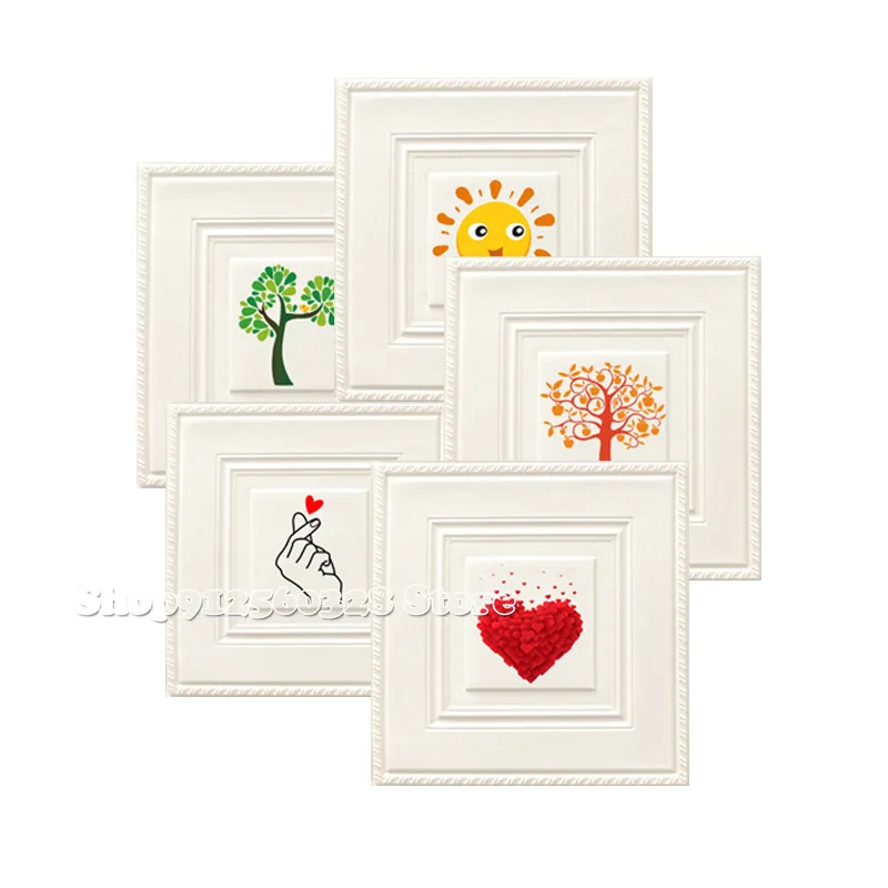 Самоклеящиеся 3d Трехмерные настенные наклейки декоративные мягкие Настенные