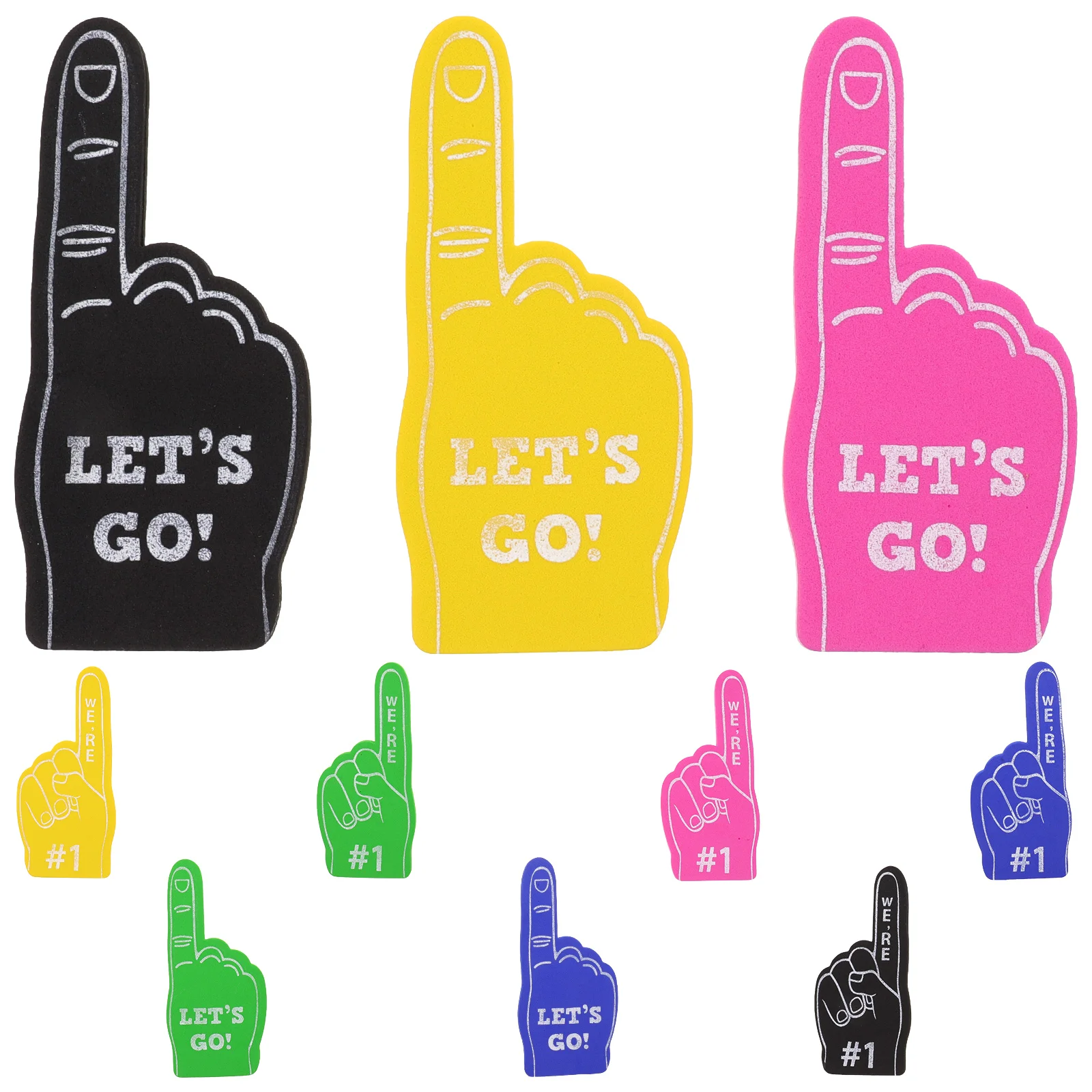 

10Pcs Cheerleading Kids Decorative Fingers Foam Finger Game Decors Cheerleading Stuff for Friends Cheer Party