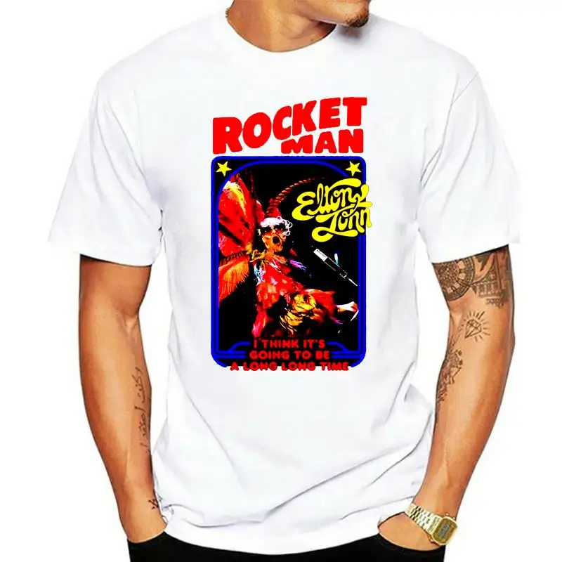 Элтон Джон унисекс футболка Rocketman перьевой костюм