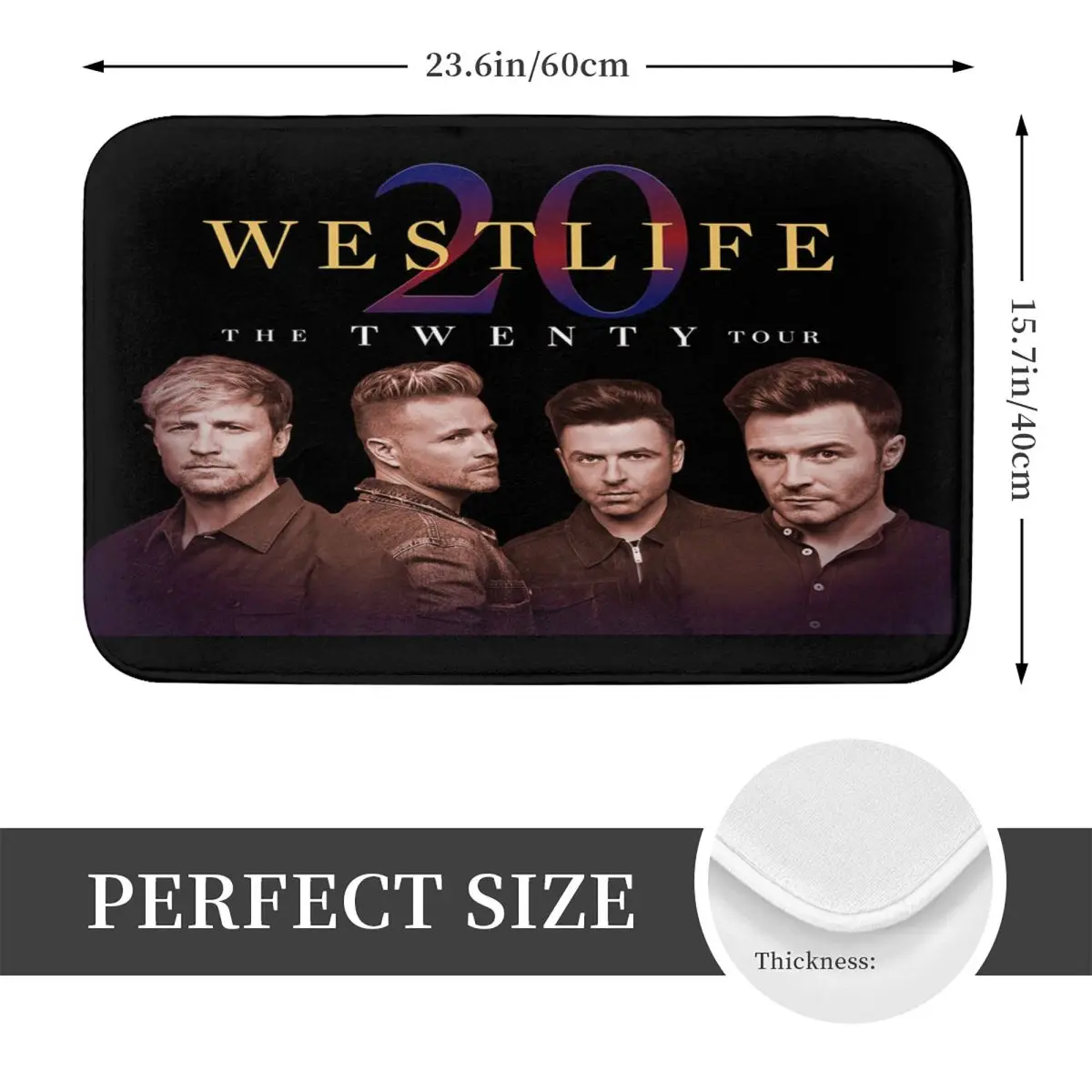 Westlife Twenty для двуспальной кровати 40x60 см ковер полиэстеровые напольные коврики