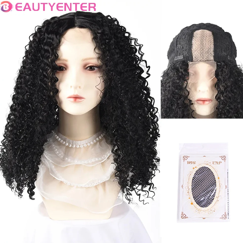 

BEAUTYENTER Long Blue Red Wig with Bangs Wave Synthetic Wigs for Women Halloween Party Cosplay Natural Heat Resistant Hair