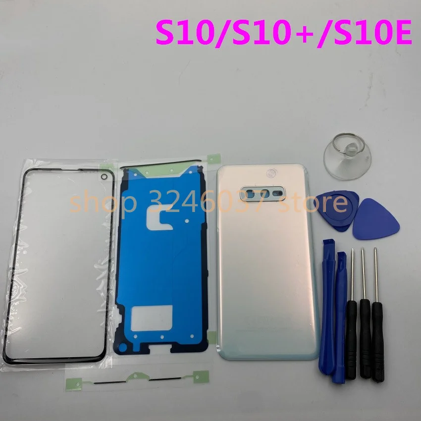 

Original Full Housing Case Battery Cover Back Glass+Front LCD Touch Glass For Samsung Galaxy S10e G973 S10 Plus G970 G975 Parts