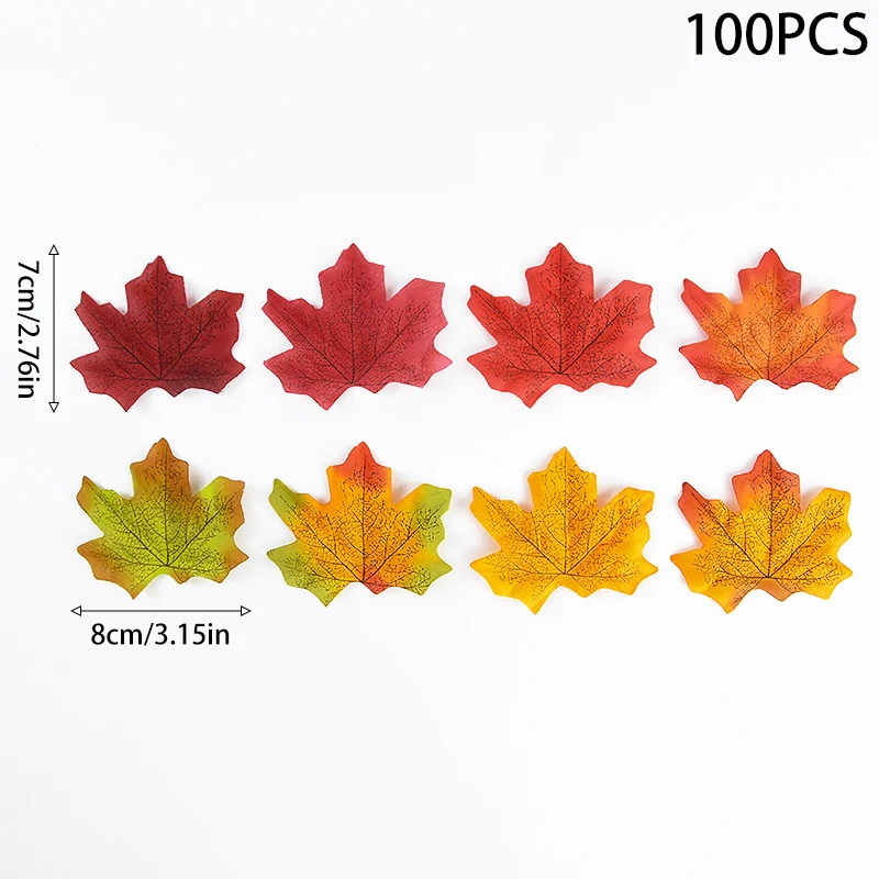 

Искусственные кленовые листья WNYZQ 100 шт