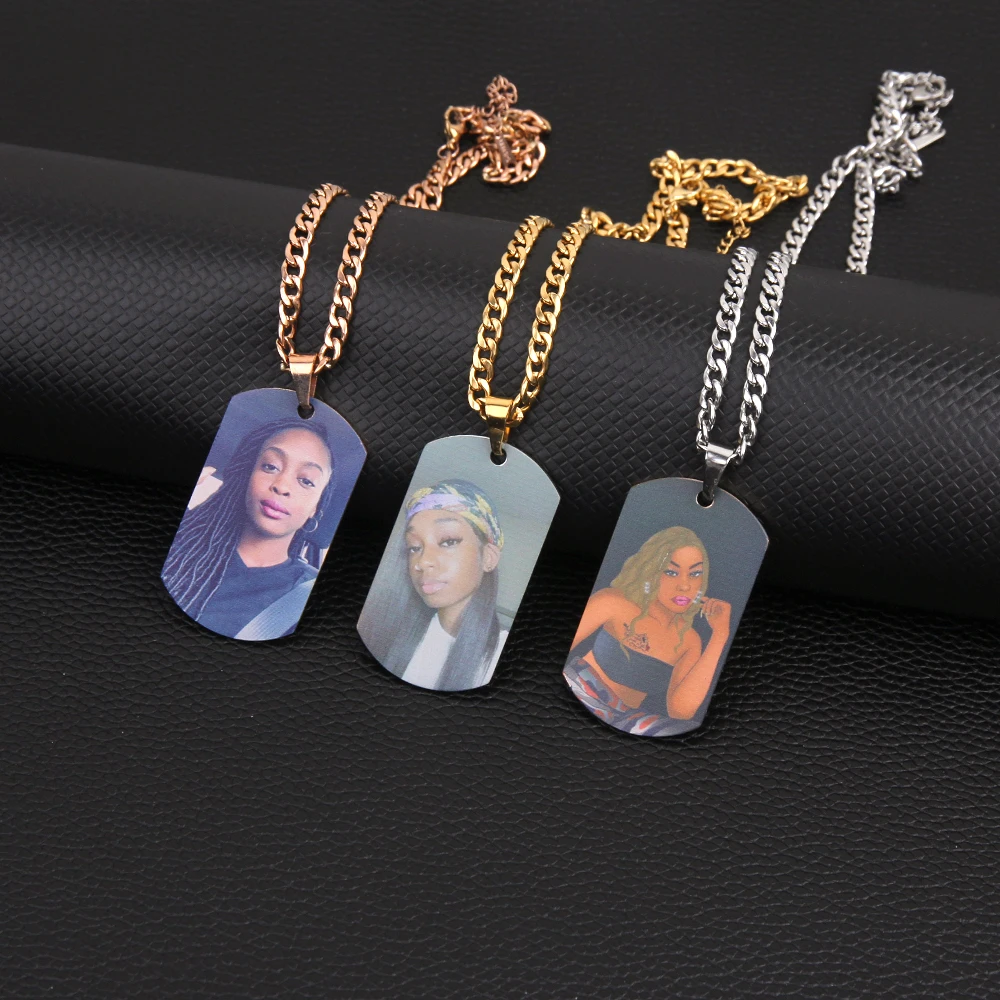 Ожерелье женское из нержавеющей стали с лазерной гравировкой