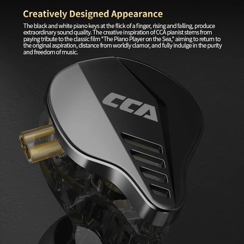 CCA Pianist HiFi наушники 2BA + 1DD гибридные с тройным драйвером стереонаушники изоляцией