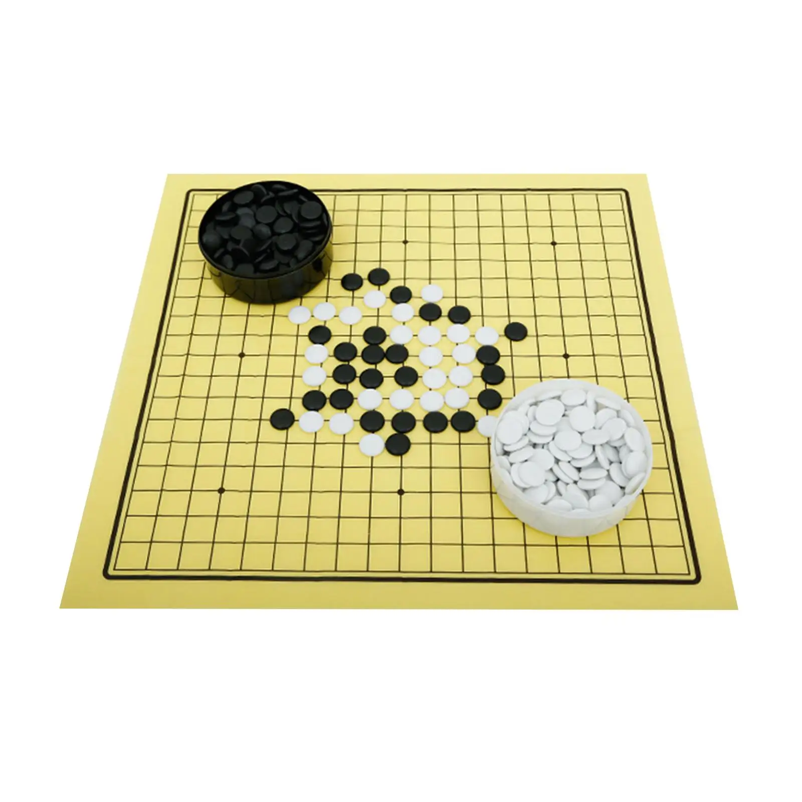 

Foldable Go Game Set Baduk/Weiqi Go Stones Educational for Picnic Travel