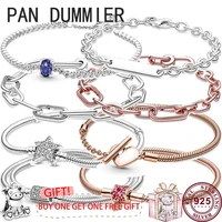 new hot 925 silver shining star exquisite love womens pan bracelet suitable for the original pandoha high quality charm jewelry