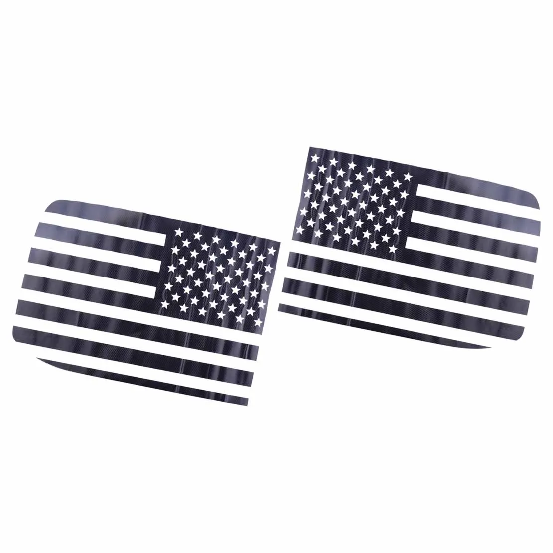 

2Pcs Rear Window Side Trim Decor US Flag Stickers Decal Carbon Fiber Style PVC Fit for Ford F150 2009 2010 2011 2012 2013 2014