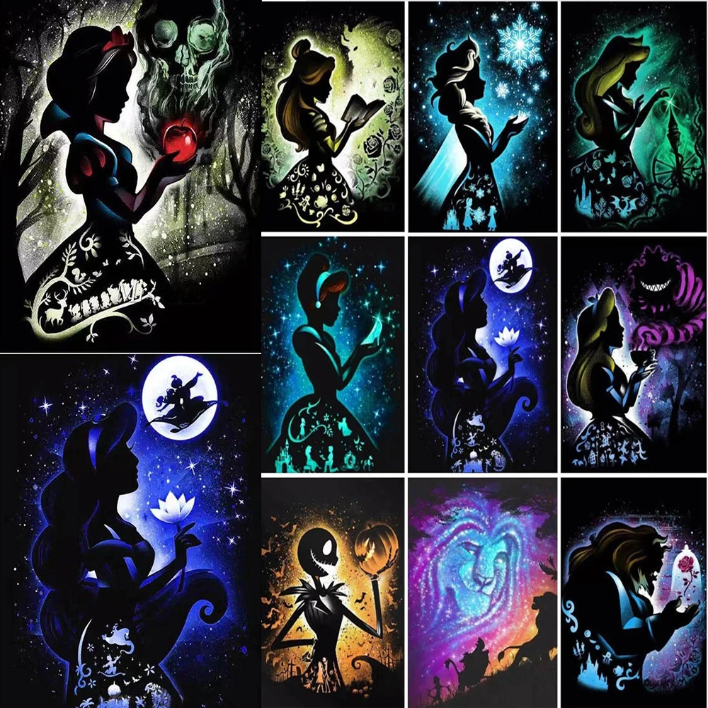 

Алмазная живопись Disney 5D «сделай сам», мультяшная серия принцесс, квадратный Круглый комплект, абсолютно Новая высококачественная декорати...