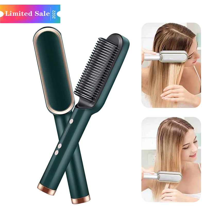 

Men Beard Straightener Hair Straightening Brush Hair Curling Iron Electric Thermal Comb Smoothing Hairbrush Hair Styler