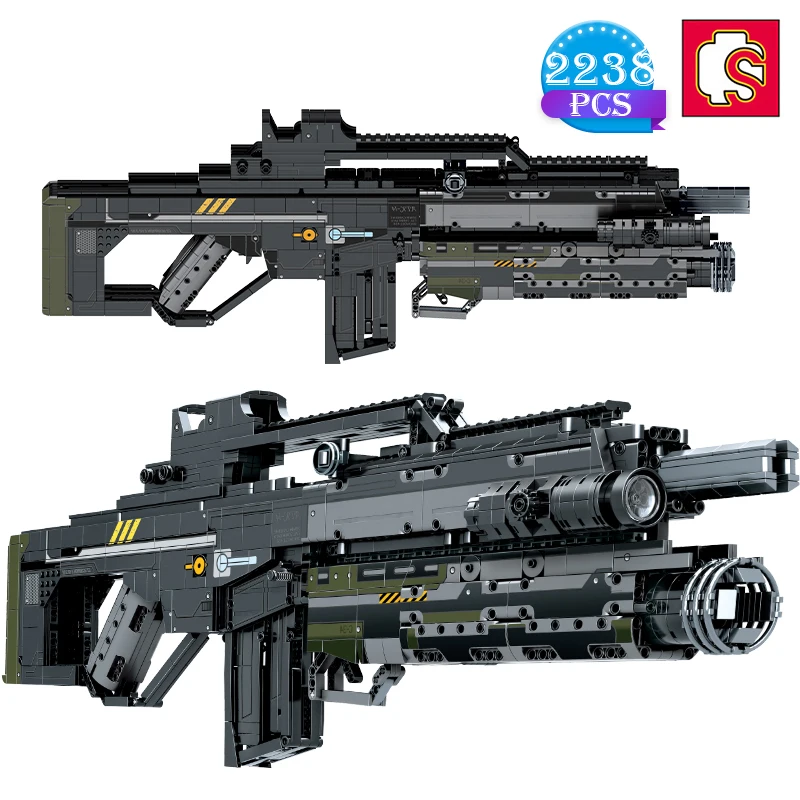 

SEMBO Technical Military Guns Model Building Blocks MOC Heavy Standard Rifle Bricks Assembly DIY Toys Birthday Gift for Aldult