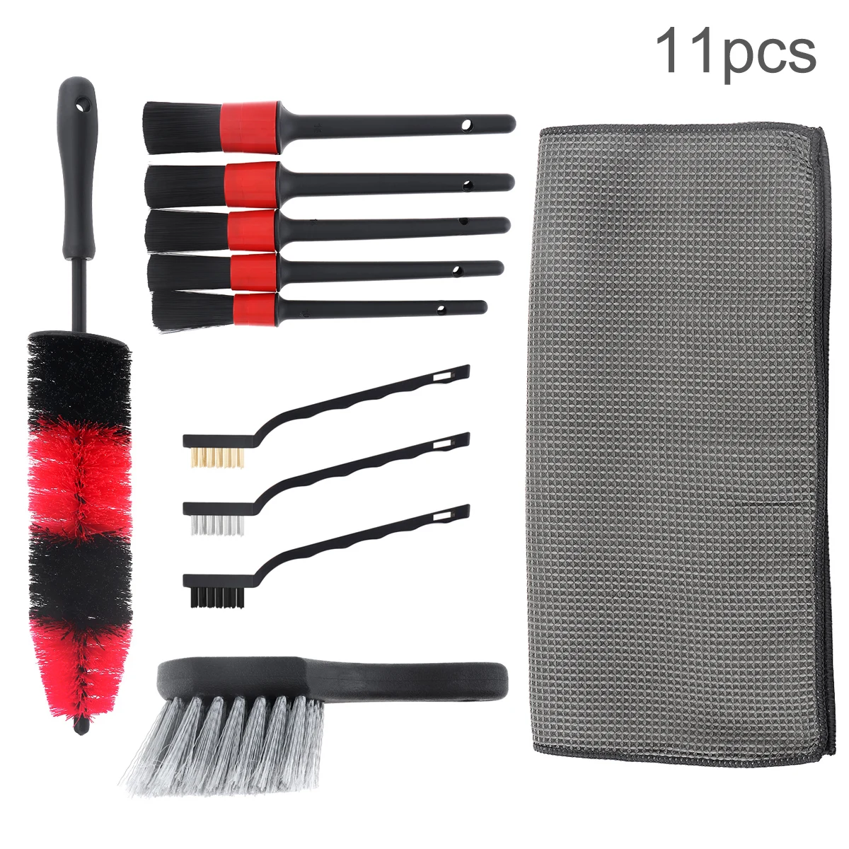 

11pcs/set Wheel & Tire Brush Car Detailing Kit with 17inch Long Soft Wheel Brush Vehicle Wash Detail Brush Car Wash Kit