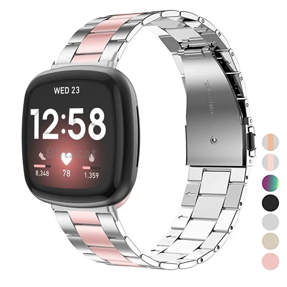 

Metal Strap For Fitbit Versa 3/ Sense Strap For Fitbit Versa 2 Classic Bracelet Replacement Wristband Accessories