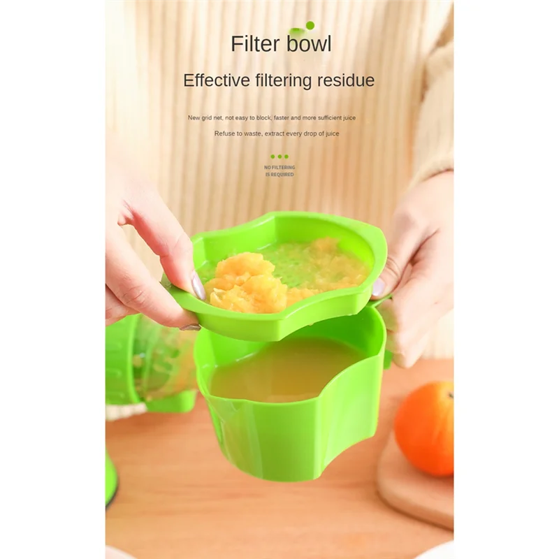 Ручная соковыжималка с силиконовым основанием ручным приводом портативная