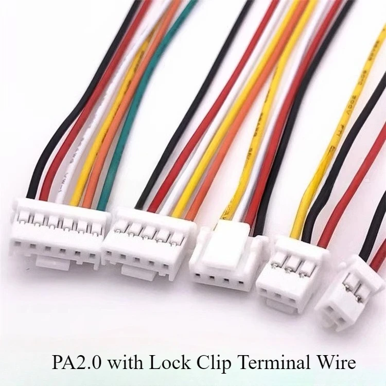 

10 шт. JST PA2.0 жгут проводов клеммы 2P3P4p5P6P PAE2.0 26awg одинарный/двойной замок 10/20/30 см электронный разъем соединительный кабель