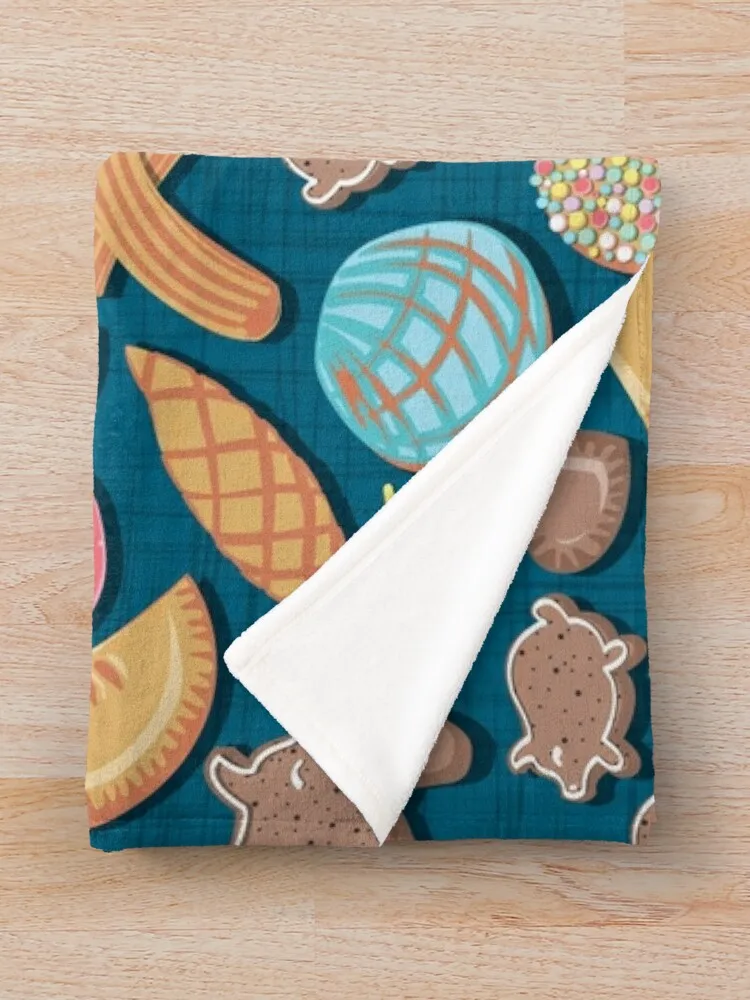 Mexican Sweet Bakery Frenzy // бирюзовый фон пастельные цвета плед детские рождественские