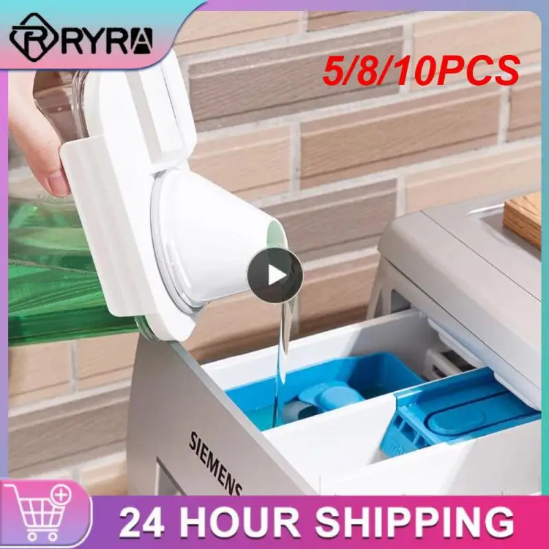 

5/8/10PCS Large Capacity Detergent Powder Storage Box Refillable Dumping Spout Cereal Jar With Lid And Handle Airtight