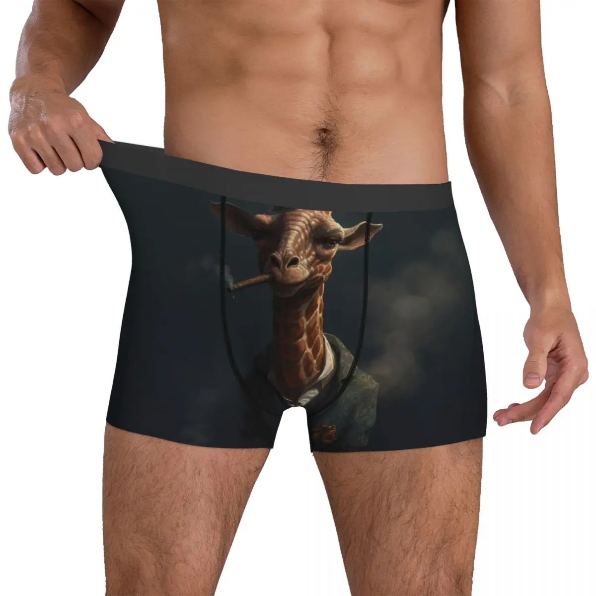

Нижнее белье в виде жирафа, крестного отца, в гангстерском стиле, боксерские трусы на заказ, объемная сумка, мужской удобные трусики багажник