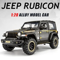 120 jeep wrangler rubicon off road vehicle alloy car model diecast metal toy car model simulation collection childrens gift