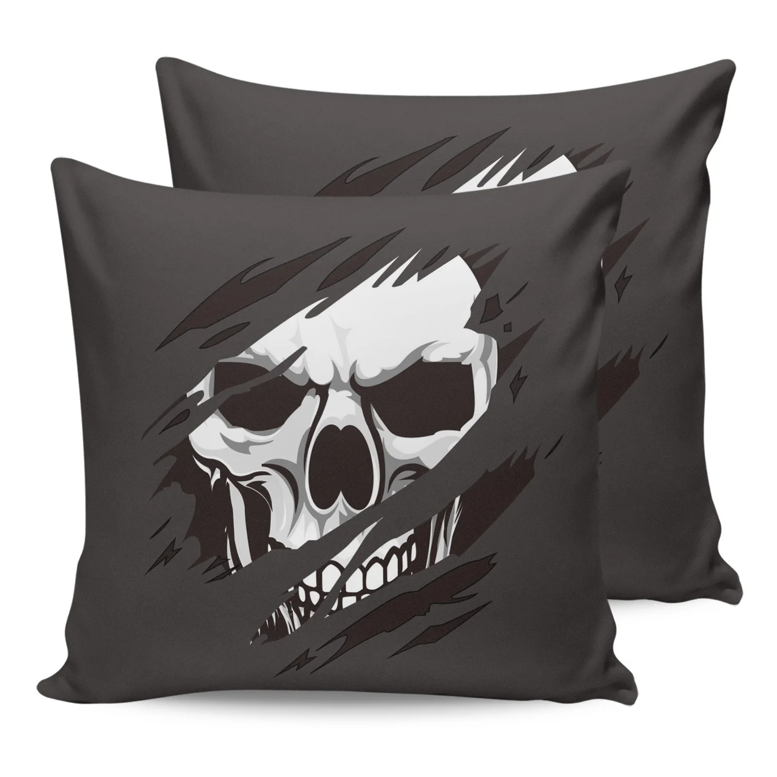 

Чехол для подушки с изображением черепа, лица, ужасов и трещин, домашний декор, наволочки для гостиной, дивана, декоративный чехол для подушк...