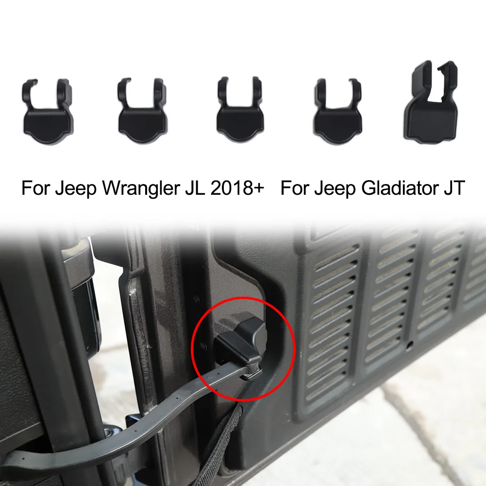 

5Pcs Auto Door Lock Stopper Limiting Cover Case For Jeep Wrangler JL JT Accessories Car Styling Protect