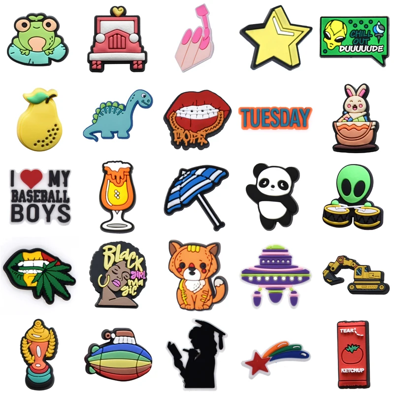 

Para Pins Shoe Charms Packs Gifts Men Shoes Accessories Set Jeans Wholesale Bulk Decorations for Crocs Boy Women Charm Kids Girl