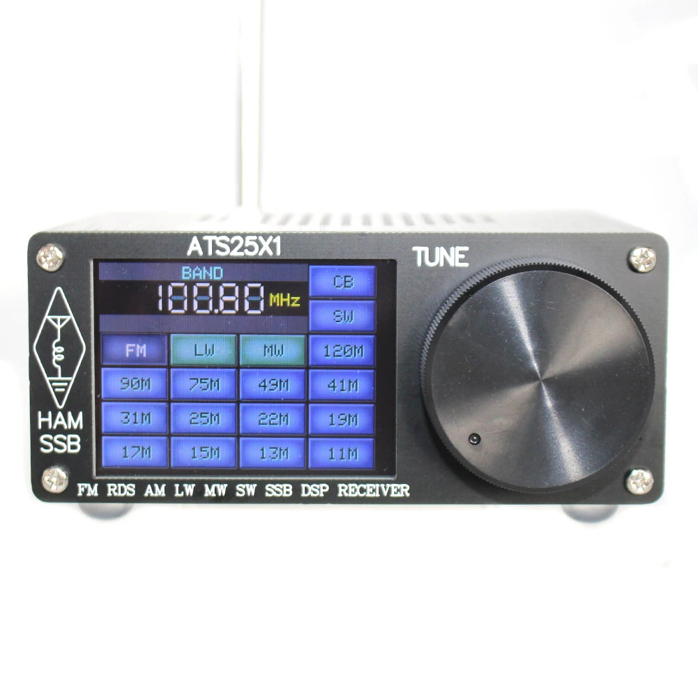 

ATS-25X1 /ATS-20+ Si4732 Full Band Radio Receiver 2.4 inch Touch Screen FM AM (MW SW) SSB (LSB USB)+Antenna OLED Display 1000MAh
