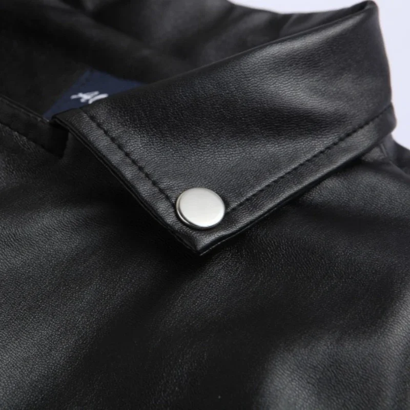 Повседневная мужская куртка из искусственной кожи TTXI брендовая стандартная