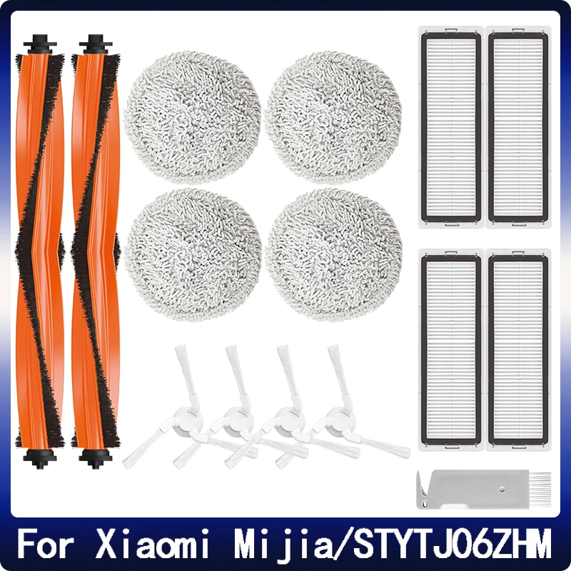 

For Xiaomi Mijia STYTJ06ZHM Self-Cleaning Robot Vacuum Cleaner Accessories Main Side Brush Cover HEPA Filter Mop Clothes Parts